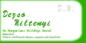 dezso miltenyi business card