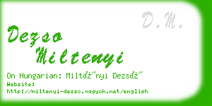 dezso miltenyi business card